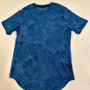 Lululemon Drysense Short Sleeve Shirt-Blue and White Special Edition